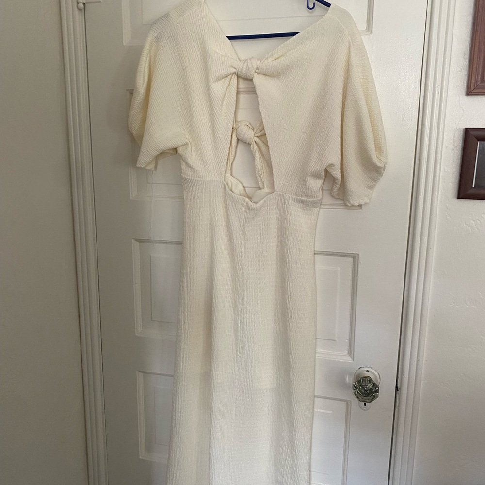 Astr Cream Knot Dress